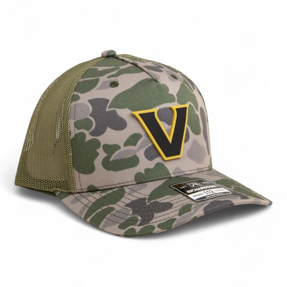 Vanderbilt Commodores Black 3D Snapback Trucker Hat- Marsh Duck Camo/ Loden - Picture 1 of 3